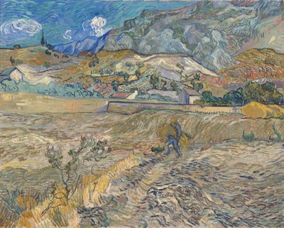 Landscape at Saint-Rémy (Enclosed Field with Peasant) by Vincent van Gogh